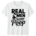 Real Men Scoop Poop Mens T-Shirt Golden Retriever Dad Dogs Fathers Day Gift