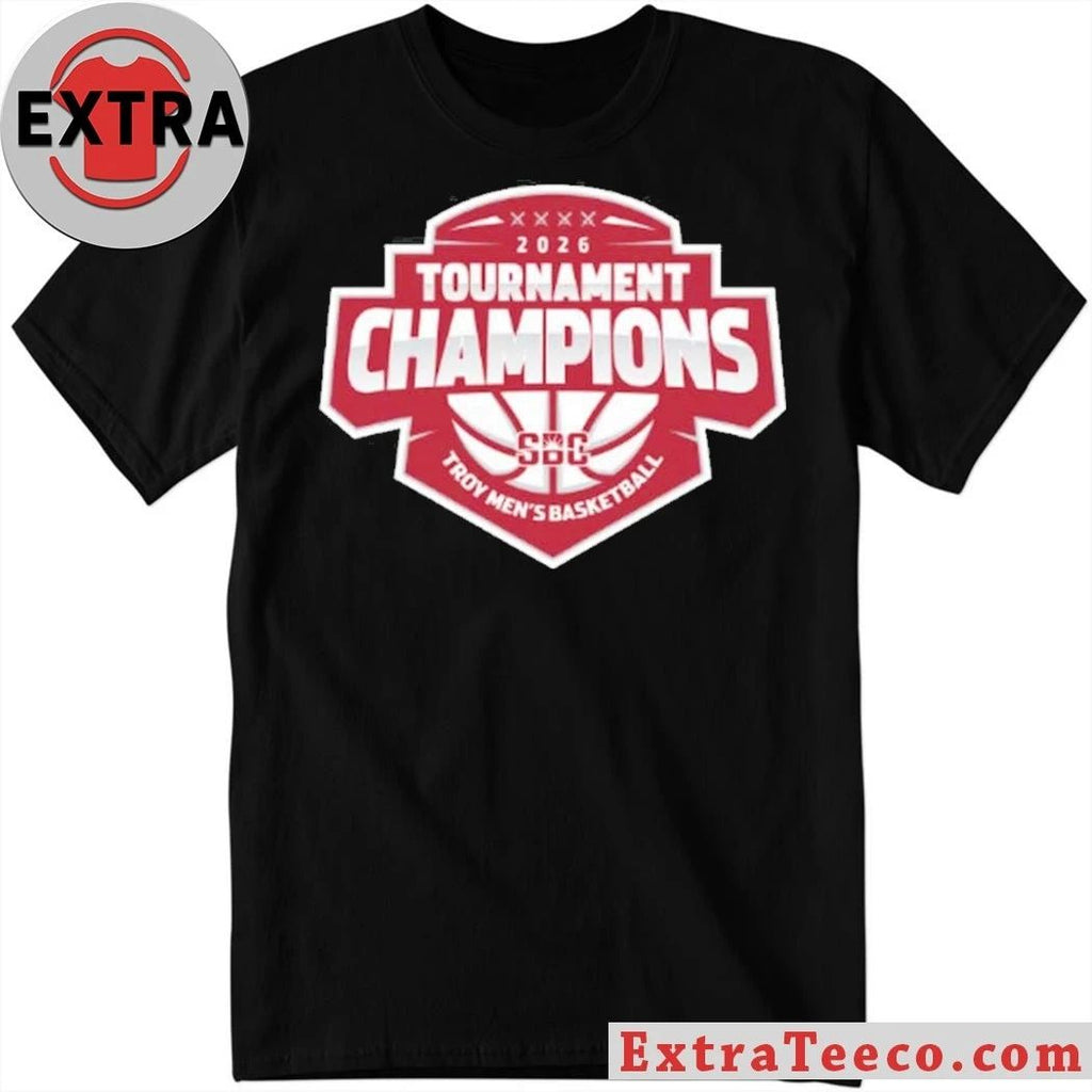 Troy Trojans Champions 2026 Sun Belt Conference Men’s Basketball Tournament Logo Shirt