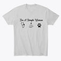 Im A Simple Woman Nurse Coffee And Dog T-Shirt Made in the USA Size S to 5XL