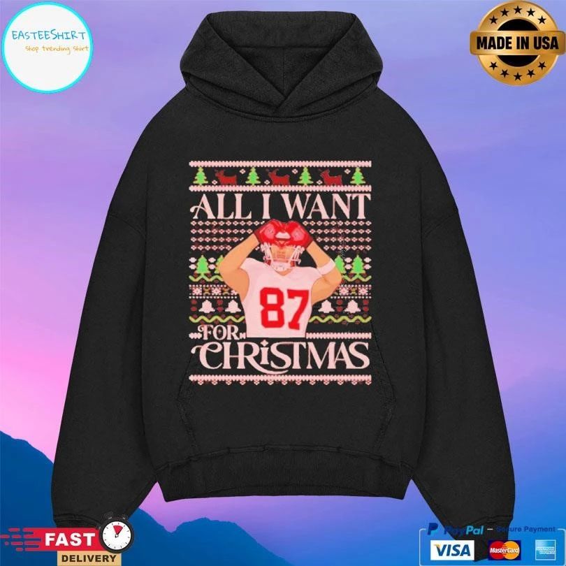 Travis Kelce All I Want For Christmas Kc Chiefs 2025 T-shirts