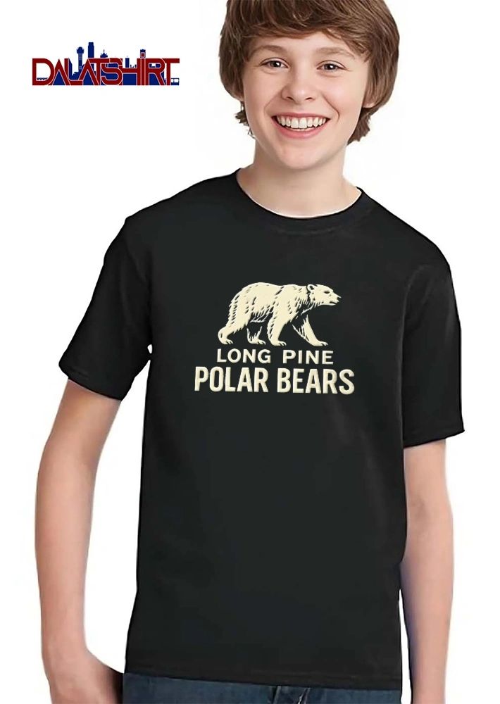 Long Pine Polar Bears Cream Walking Arctic Animal Drawing shirt