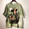 Vtg 1999 The Mountain Mom&Baby Jeraffe Tie Dye TShirt Green XXL Cotton