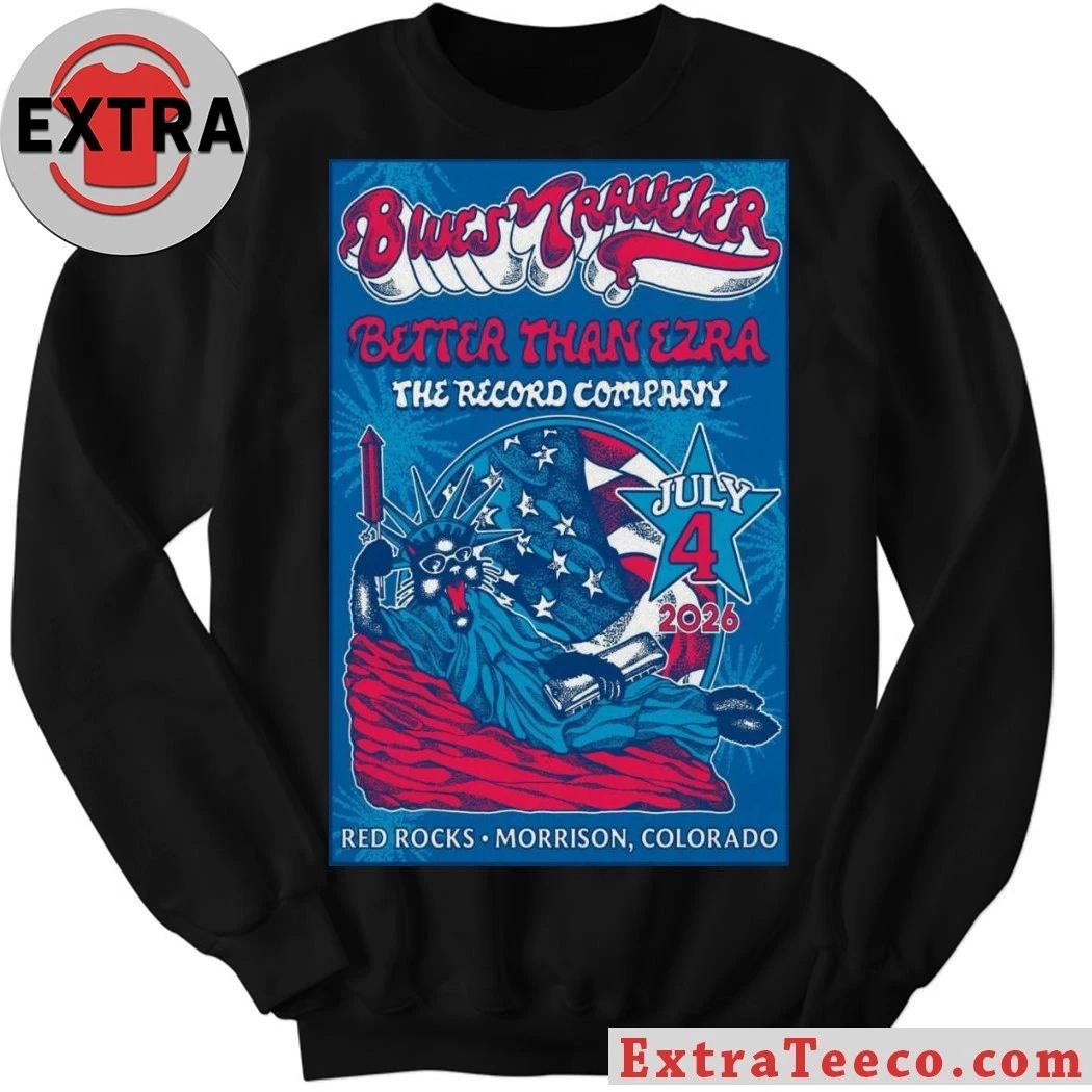 Blues Traveler Morrison, CO July 4 2026 Red Rocks Amphitheatre Tour Poster Shirt