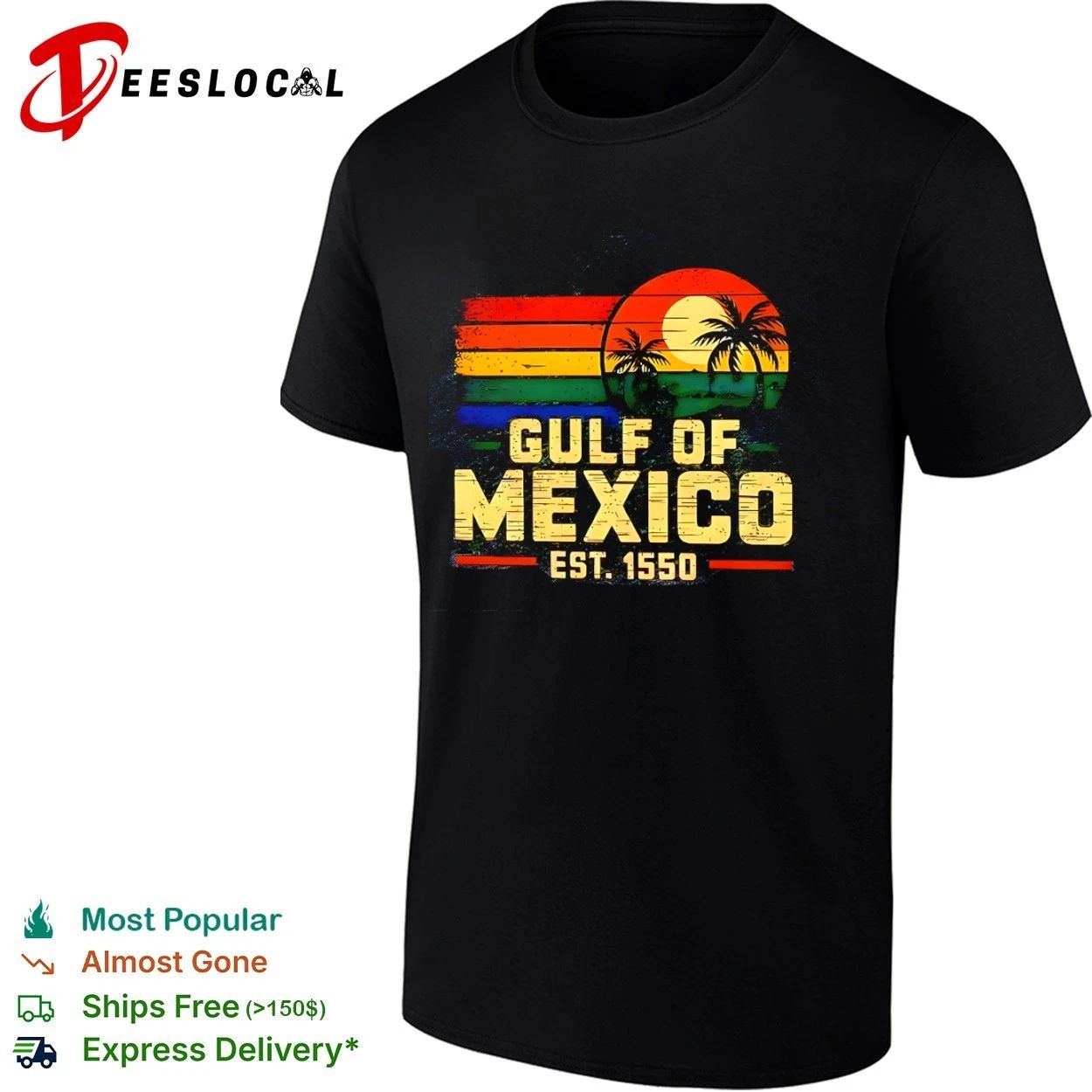 Gulf of Mexico Est 1550 Beach Coastal T-shirt