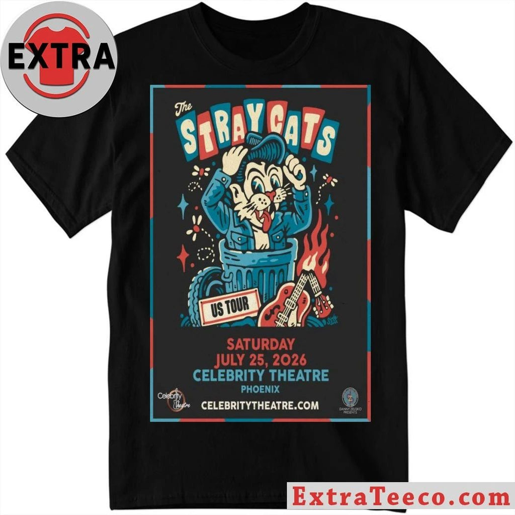 The Stray Cats July 25 2026 At Celebrity Theatre Show Poster Shirt