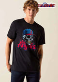 Los Angeles Angels MLB Skull Wearing Baseball Cap Gold Teeth Graffiti shirt