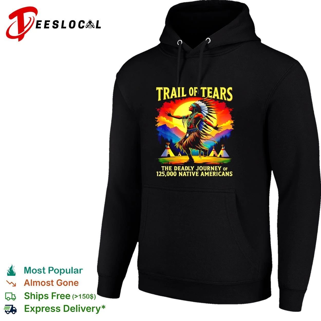 Trail of Tears the Deadly Journey of 125000 Native Americans T-shirt