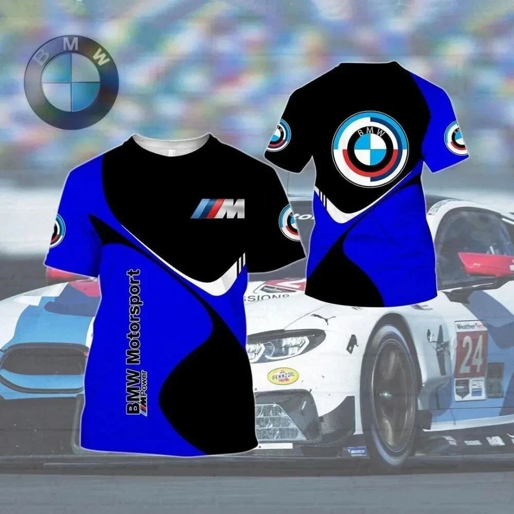 New Trendy Logo 3D Printed Motorcycle Riding Sport T-Shirt
