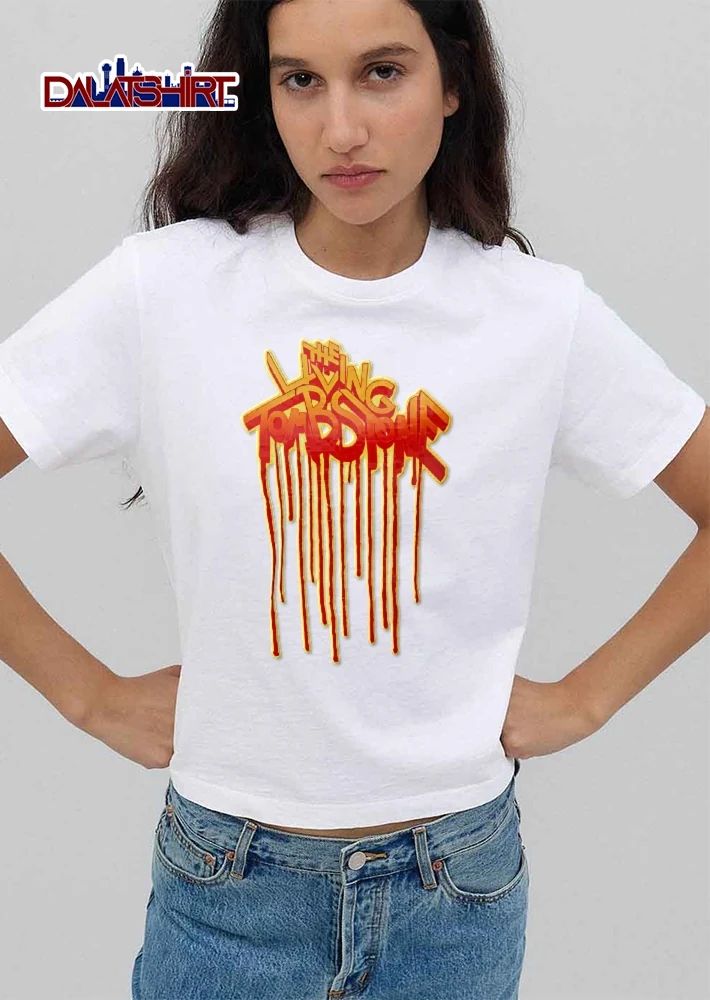Living Tombstone Red Orange Dripping Paint Graffiti Font shirt