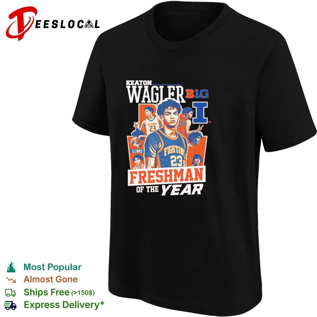 Keaton Wagler Illinois Fighting Illini Freshman of the Year T-shirt