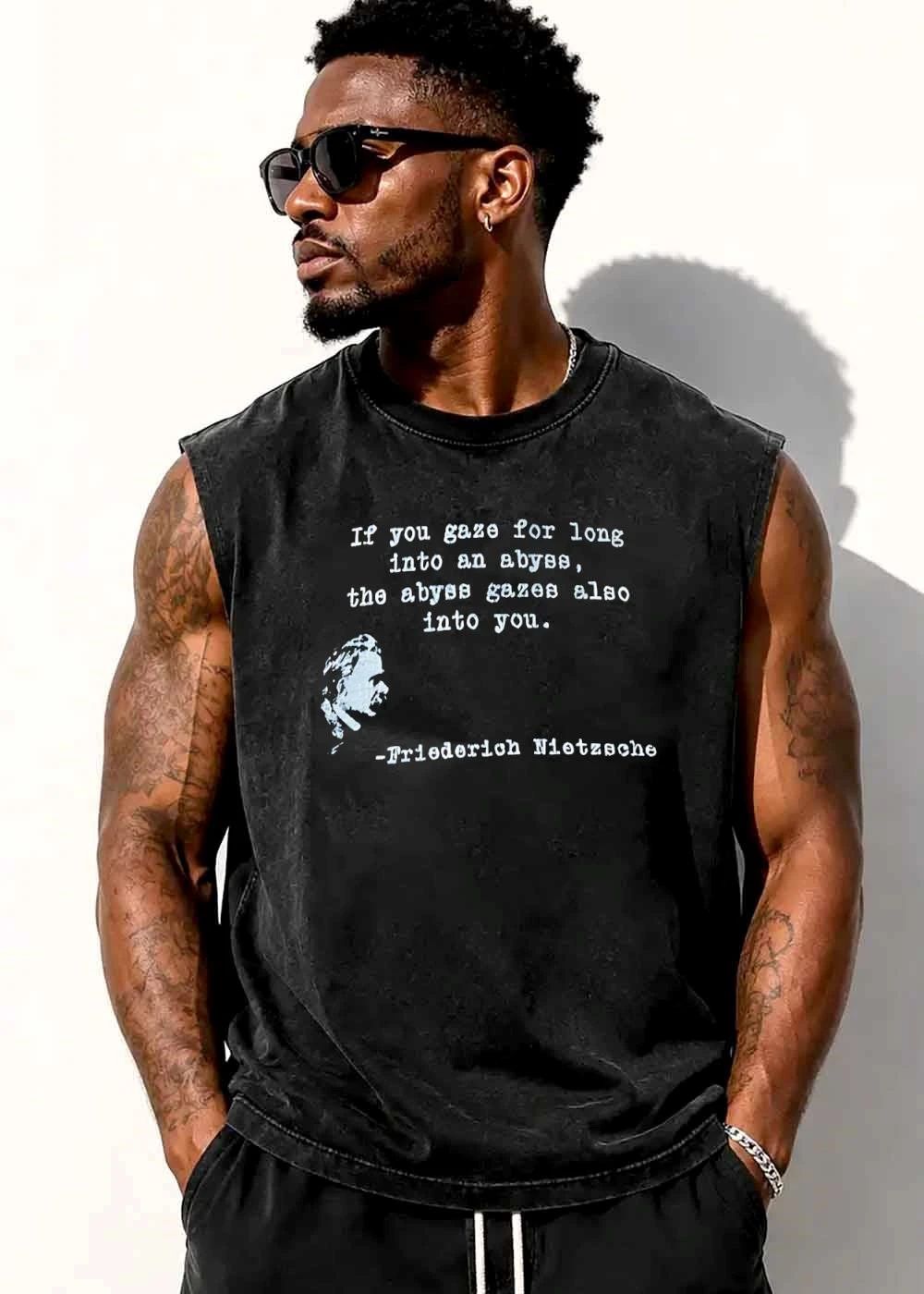 If You Gaze For Long Into An Abyss The Gazes Also Friedrich Nietzsche shirt