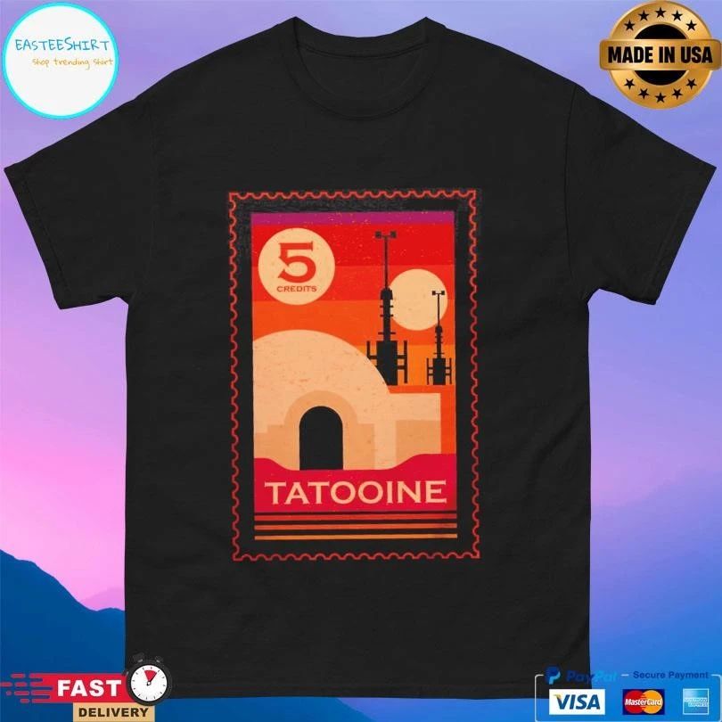Twin Suns Stamp Tatooine 5 Credits T-shirts