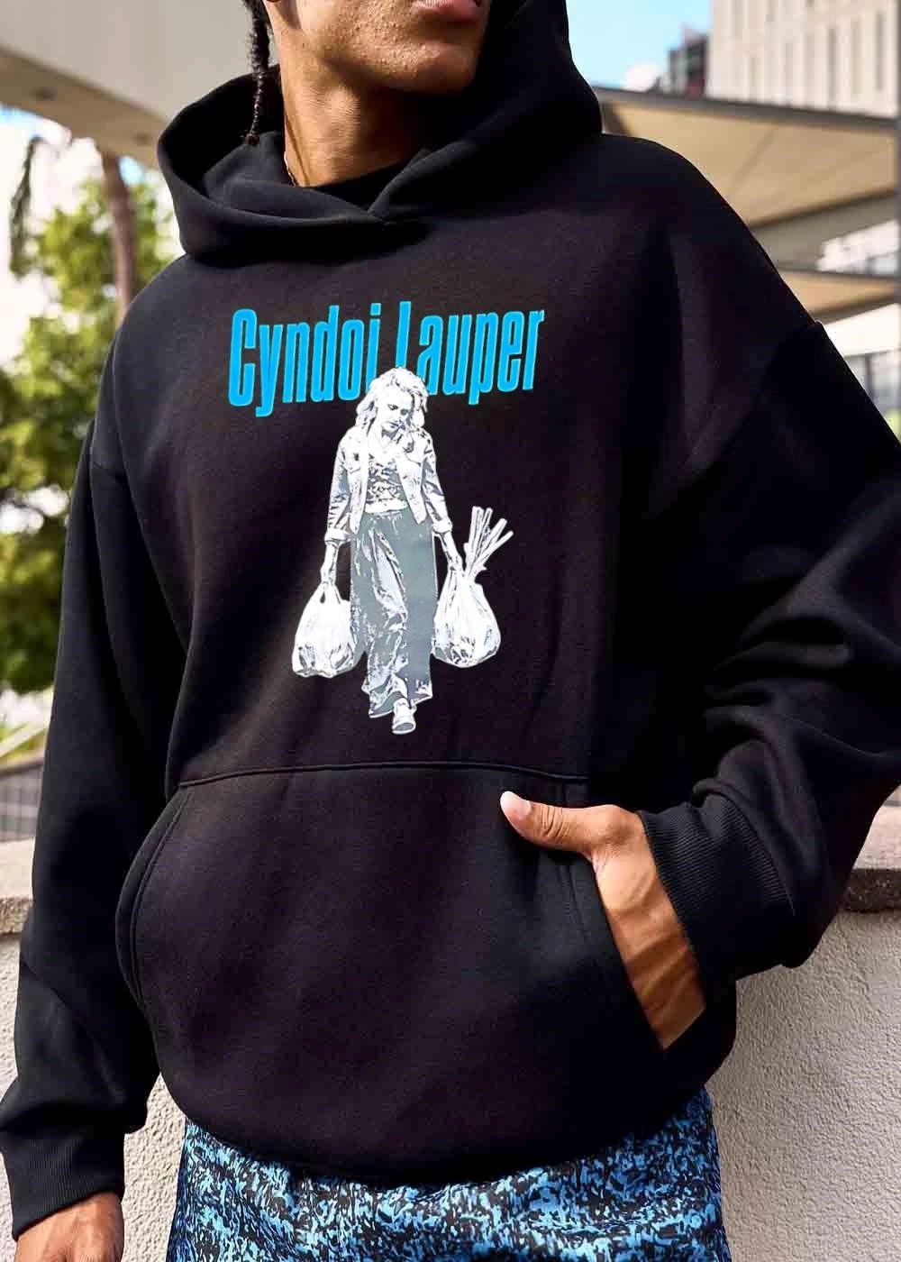 Cyndi Lauper Bootleg Woman Carrying Grocery Bags Vegetables shirt