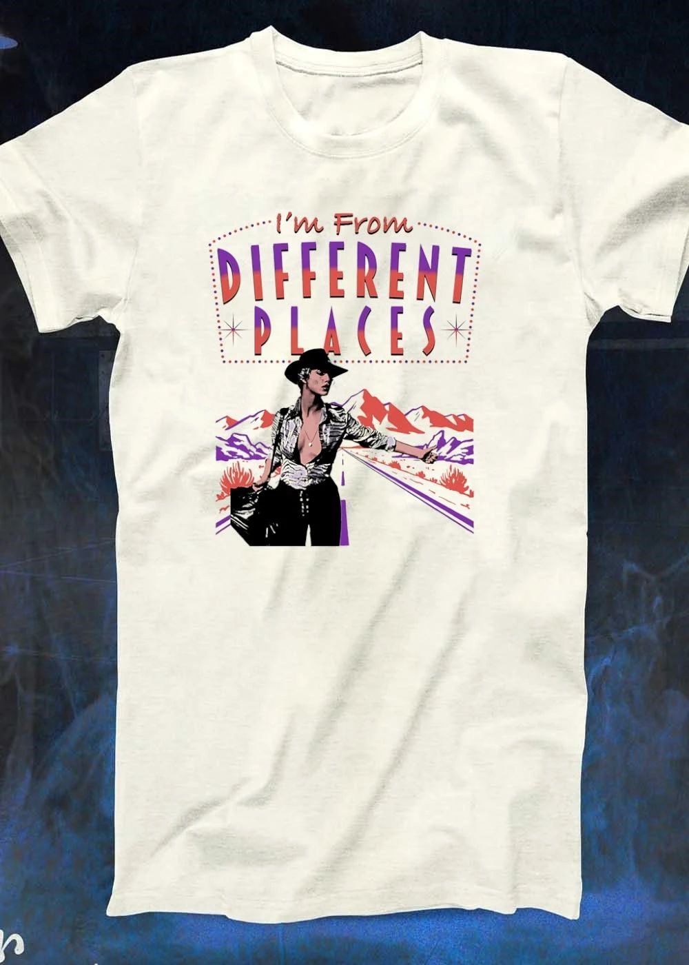 Woman Hitchhiking On Desert Highway, I’M From Different Places Shirt