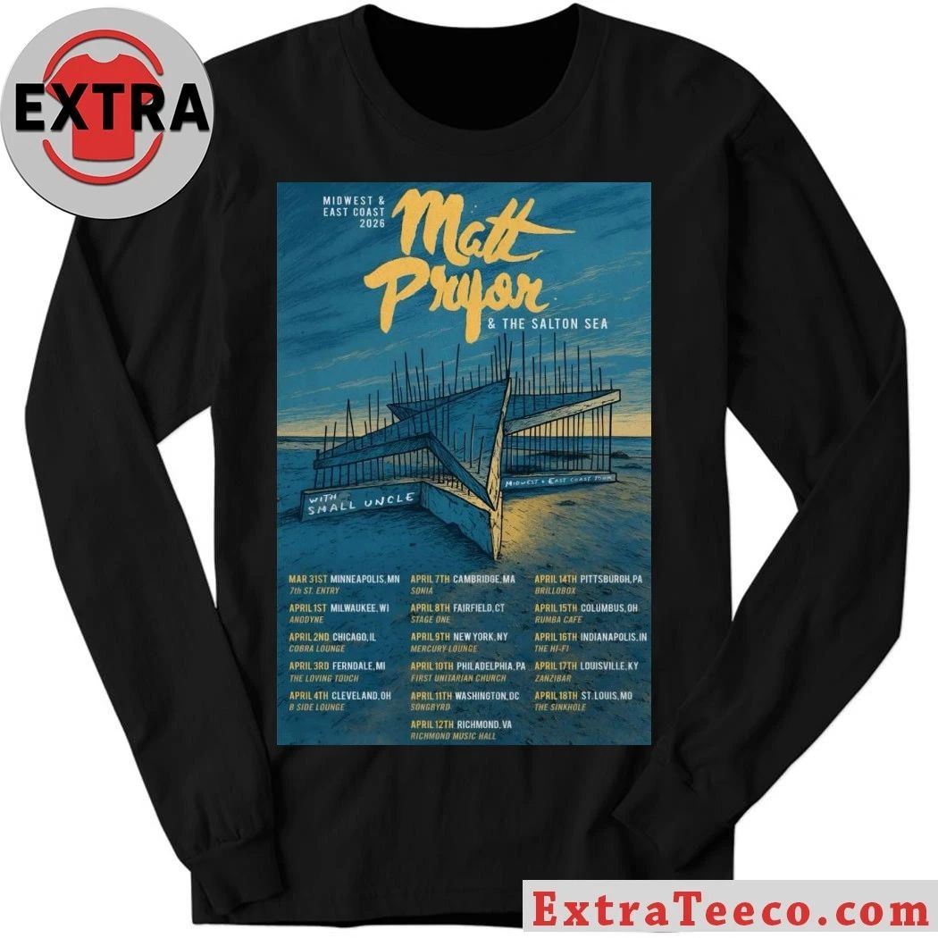 Matt Pryor Midwest And East Coast 2026 Tour Poster T-Shirt