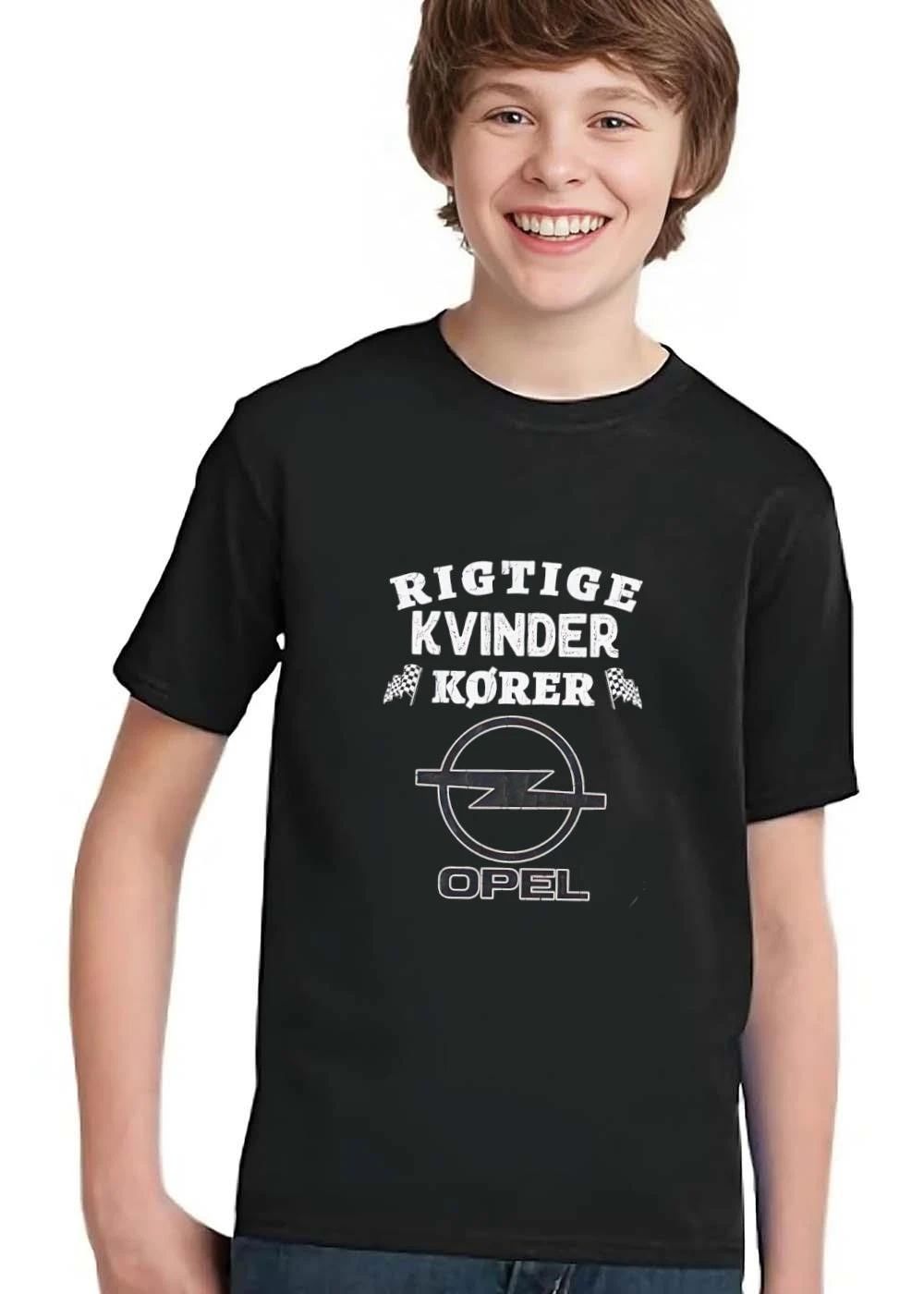 Opel Rigtige Kvinder Korer Chequered Racing Flags Distressed Logo shirt