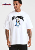 Haywire Bootleg Smirking Cartoon Blue Heeler Dog Holding Gun shirt