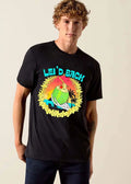 Lei D Back Skeleton Hand Holding Green Coconut Sunset Garland shirt