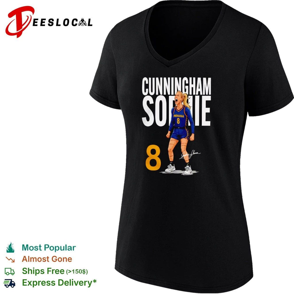 Sophie Cunningham In a World Full of Bullies Indiana Fever T-shirt