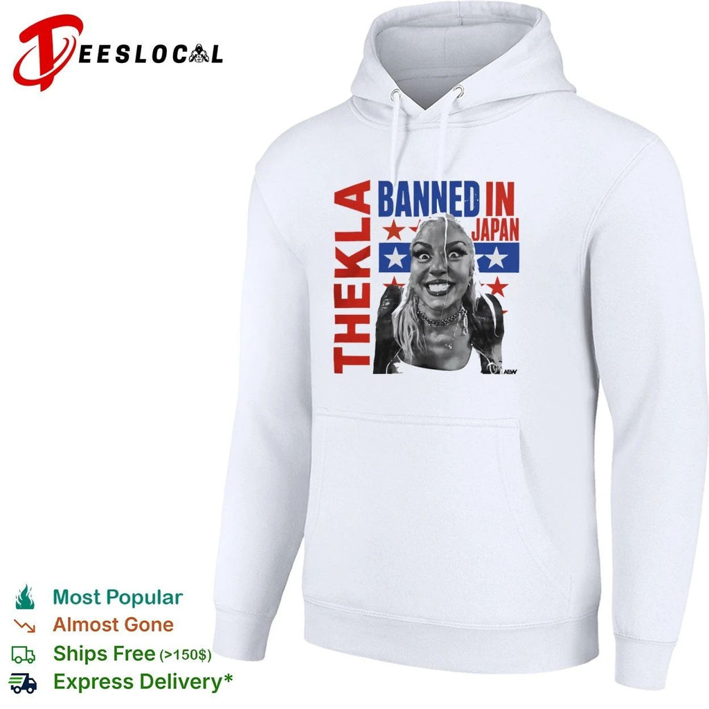Thekla Banned in Japan AEW Stardom Pro Wrestling T-shirt