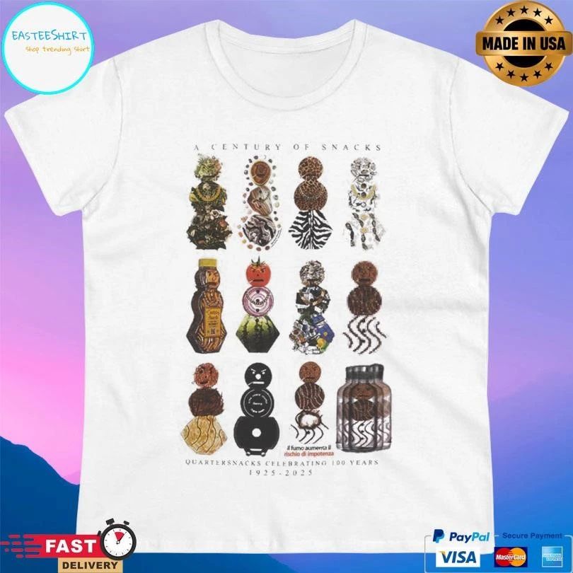 A Century Of Snacks Quartersnacks Celebrating 100 Years 1925-2025 T-shirts
