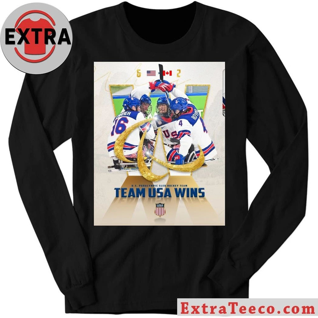 Original Usa Paralympic Sled Hockey Team The Team Usa Wins Logo Shirt