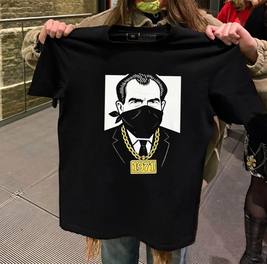 Original Richard Nixon 1971 Bandana Gold Chain shirt