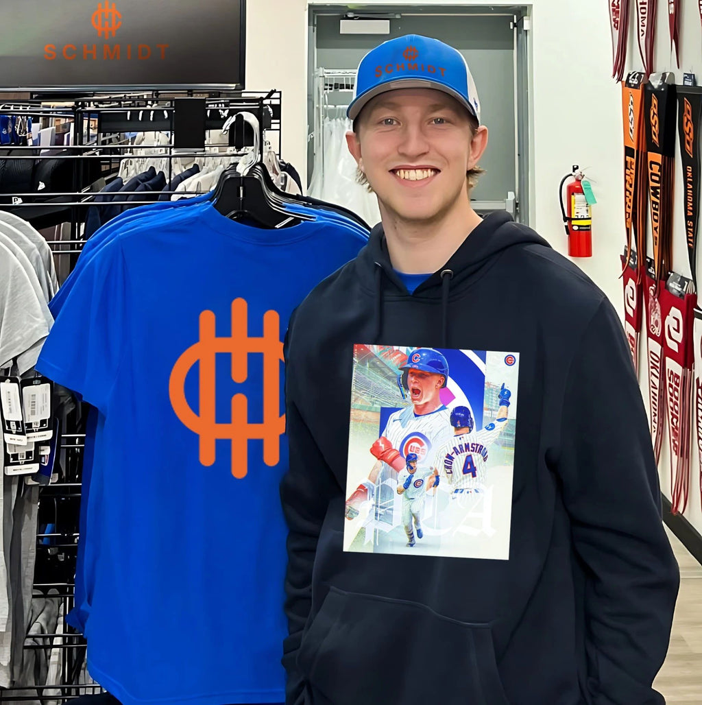 Chicago Cubs Pete Crow Armstrog in multiple action poses shirt