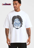 Justin Herbert Distressed Long Hair Beard Silhouette Head Typography shirt