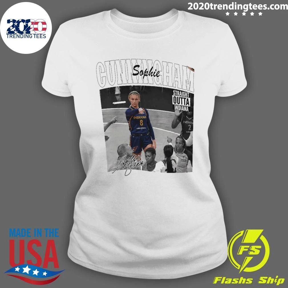 Sophie Cunningham Wnba Signature Point God Straight Outta Indiana Shirt