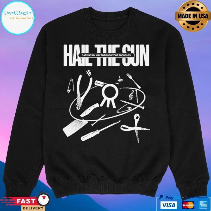 Monochrome Carve Hail The Sun Carving My Way Through Your Thoughts T-shirts