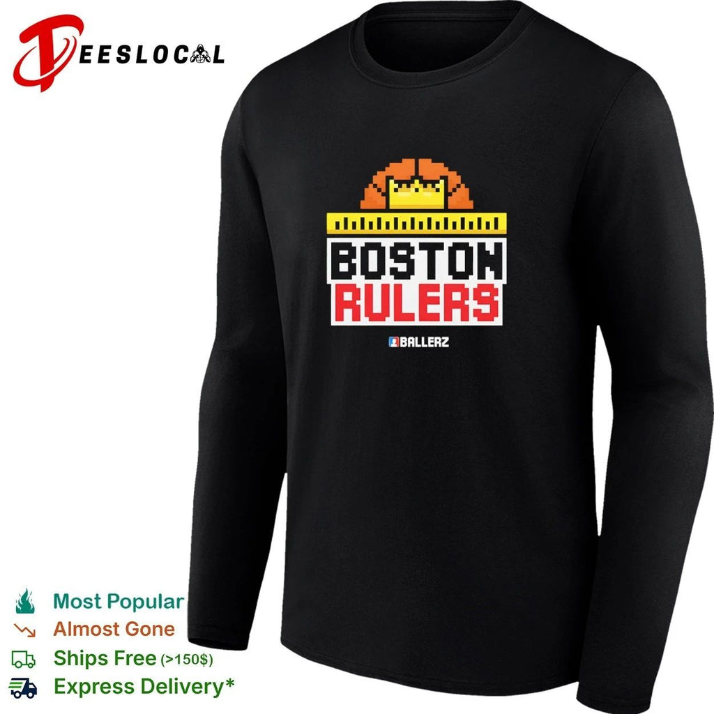 Boston Rulers Ballerz basketball pixel art T-shirt
