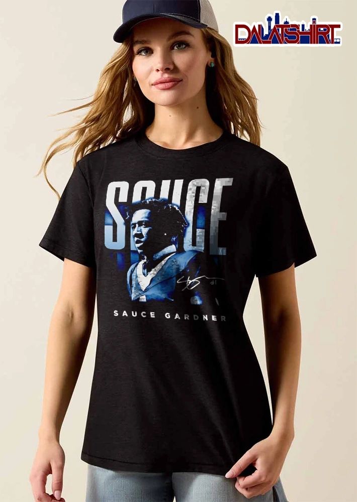 Sauce Gardner Player Monochrome Dark Portrait Signature shirt
