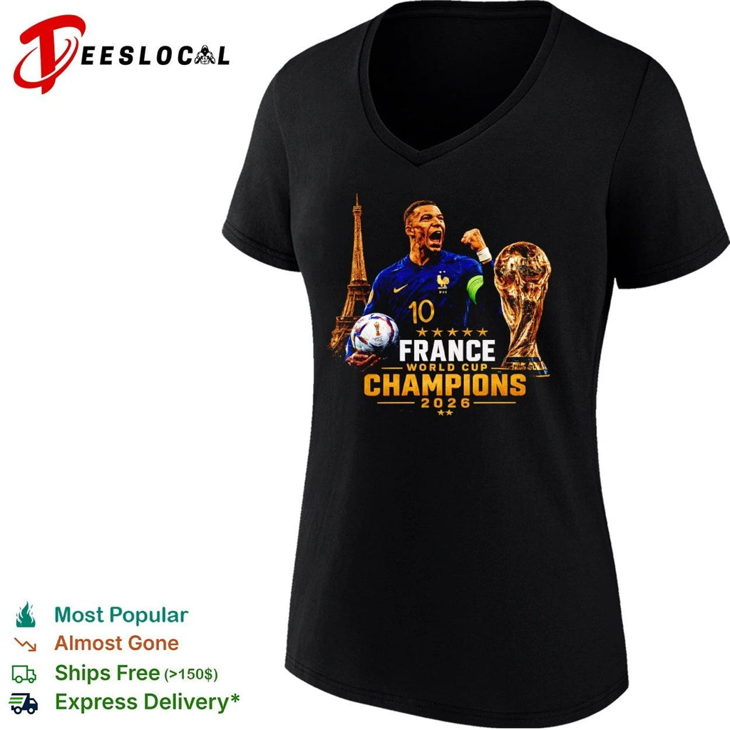 Kylian Mbappe France National Football Team World Cup Champions 2026 T-shirt