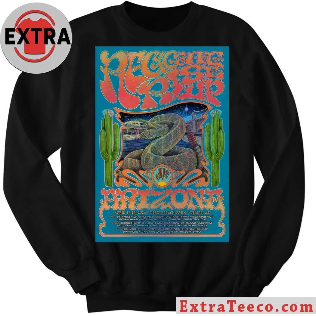 Reggae Rise Up Arizona Festival In Tempe AZ On April 17-19 2026 Poster Shirt
