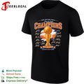 2025-2026 NBA Finals Back to Back Champions NY Knicks Trophy Signature Art T-shirt
