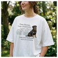 Dear Human I Am a Rottweiler Dog Lover Shirt Cute Rottie Owner Tee