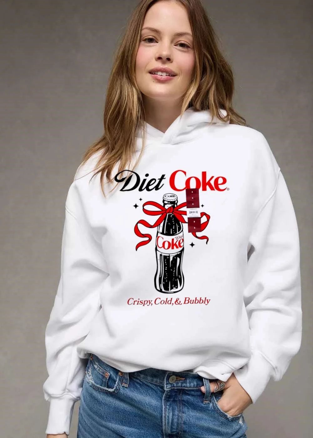 Diet Coke Crispy Cold And Bubbly Glass Bottle Red Ribbon Bow Sparkles shirt