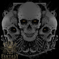 Gothic Skulls Heavy Metal Rock Music Goth Biker Mens Light Cotton T-Shirt