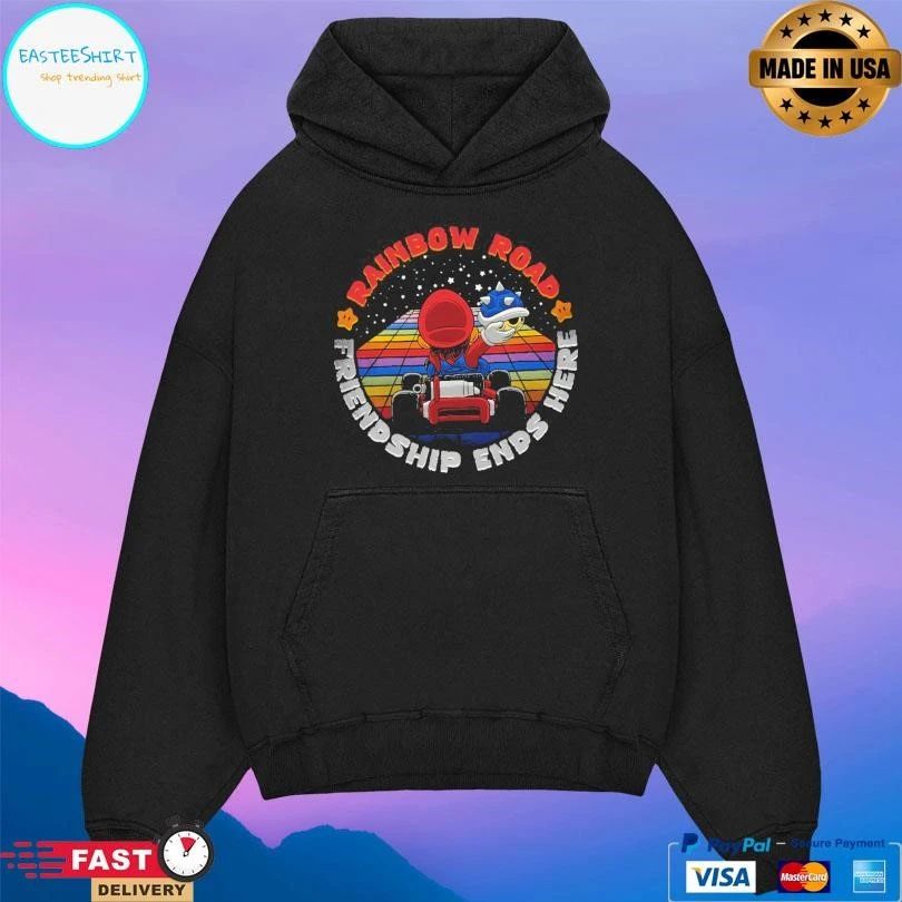 Rainbow Road Friendship Ends Here T-shirts