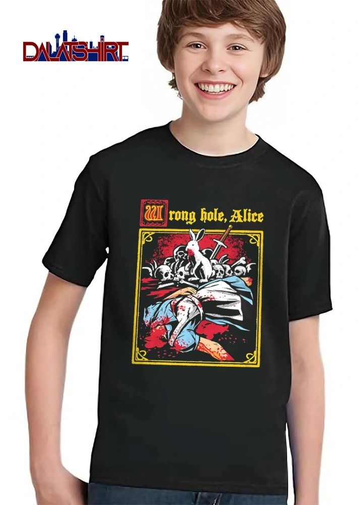 Wrong Hole Alice Killer White Rabbit Pile Of Skulls Bloody Body shirt
