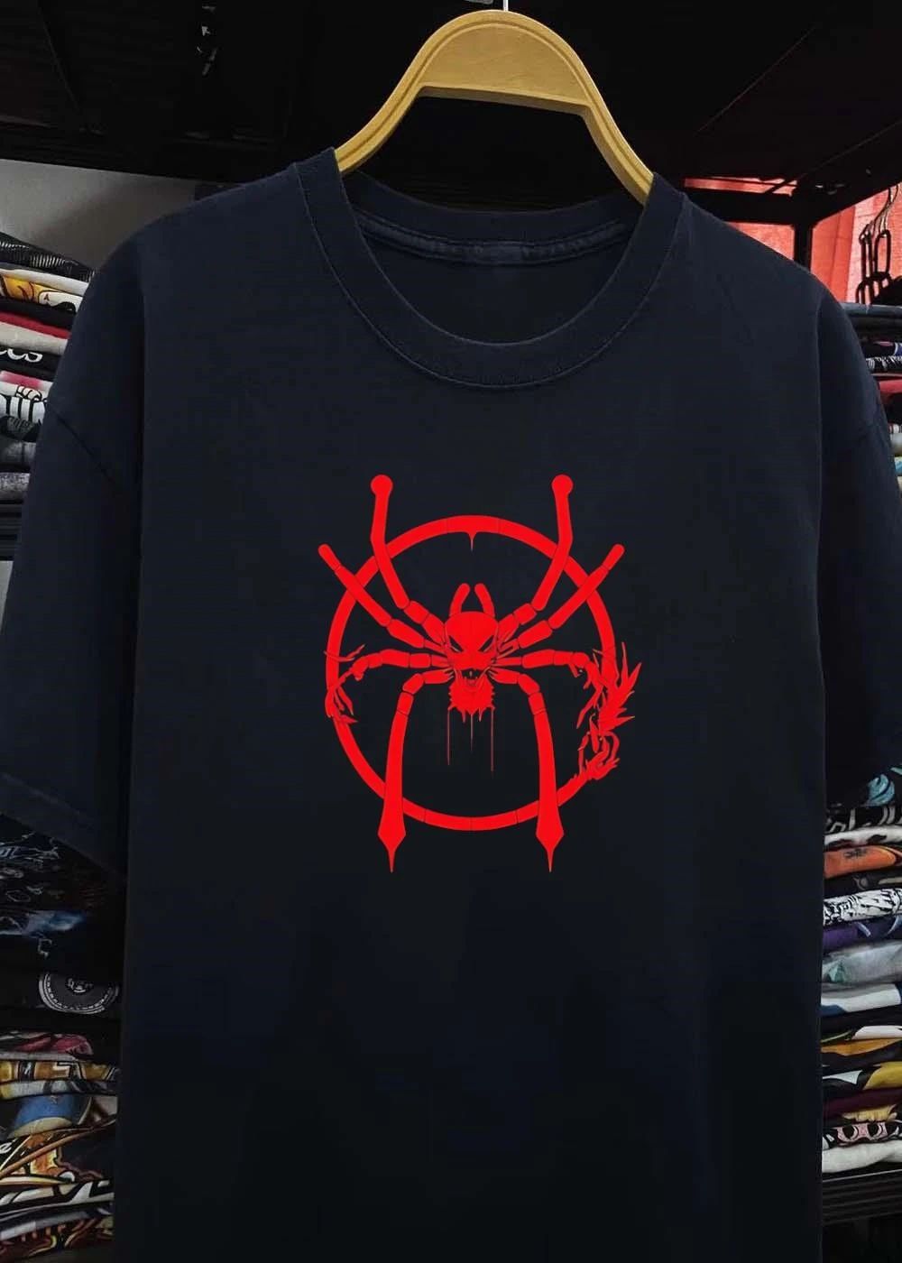 Red Spider Demon Logo Gothic Art Apparel T-Shirt