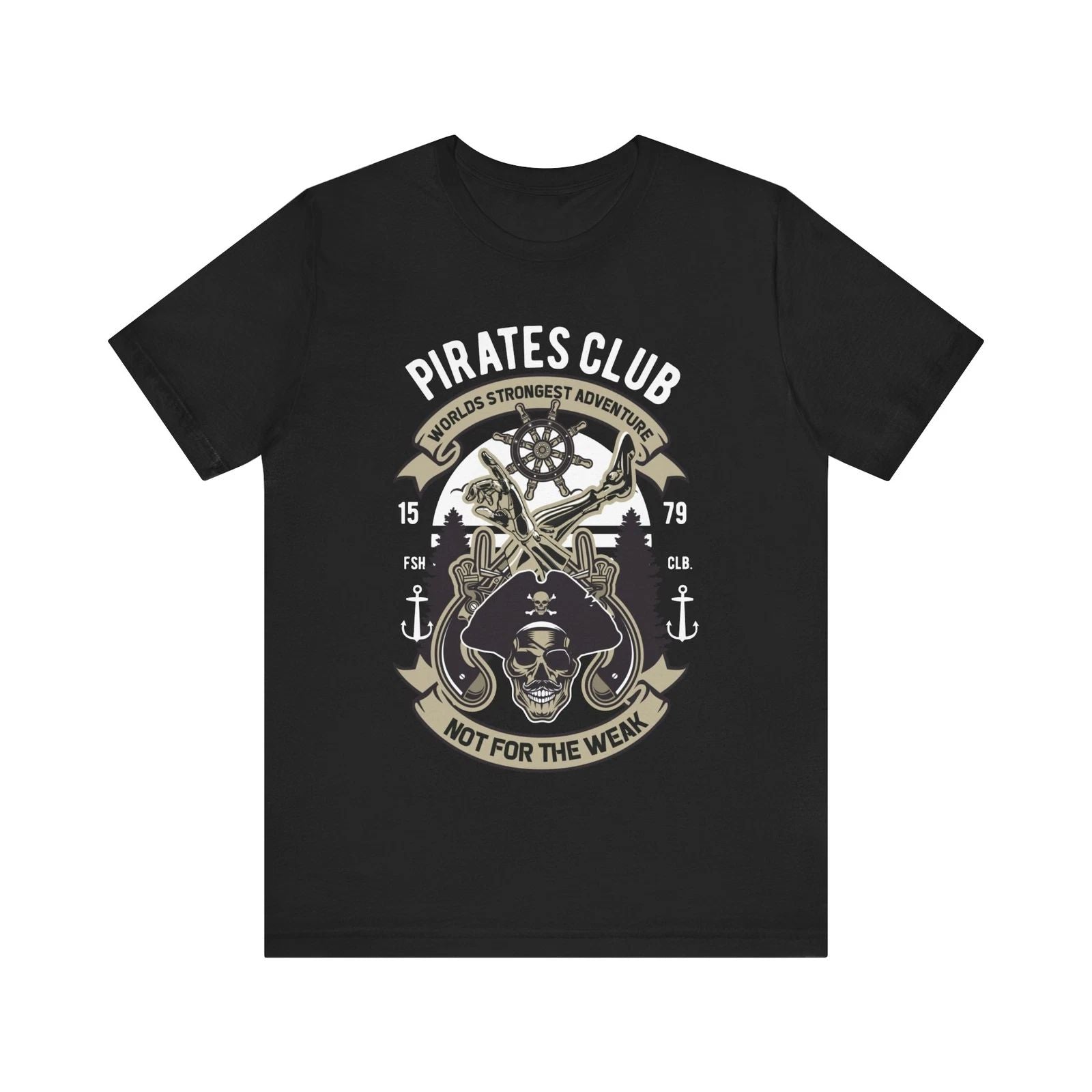 Funny Amputee Shirt,  Pirate Club Not for the weak  V1, Crew Neck T-Shirt