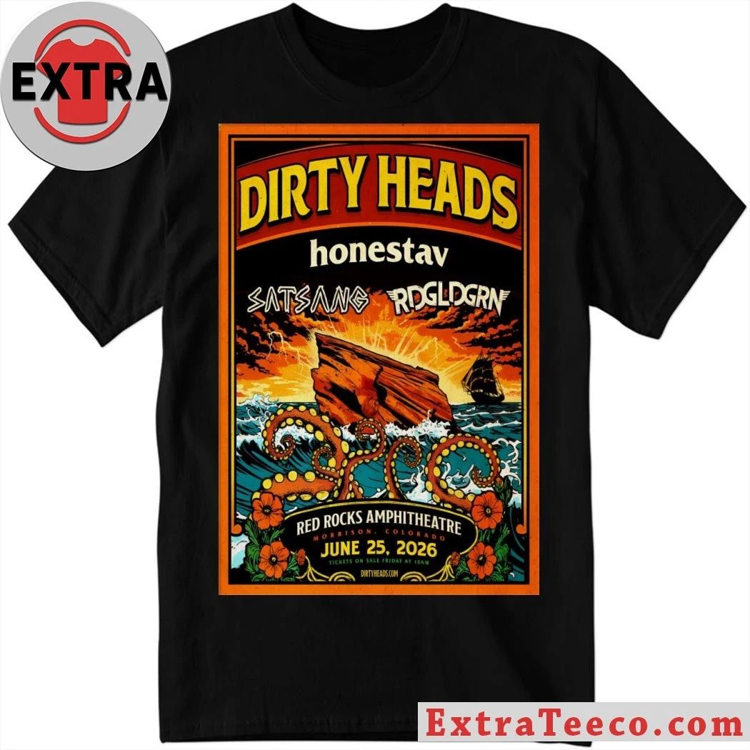 Vintage Style Dirty Heads June 25 2026 Red Rocks Amphitheatre in Morrison CO Poster Shirt