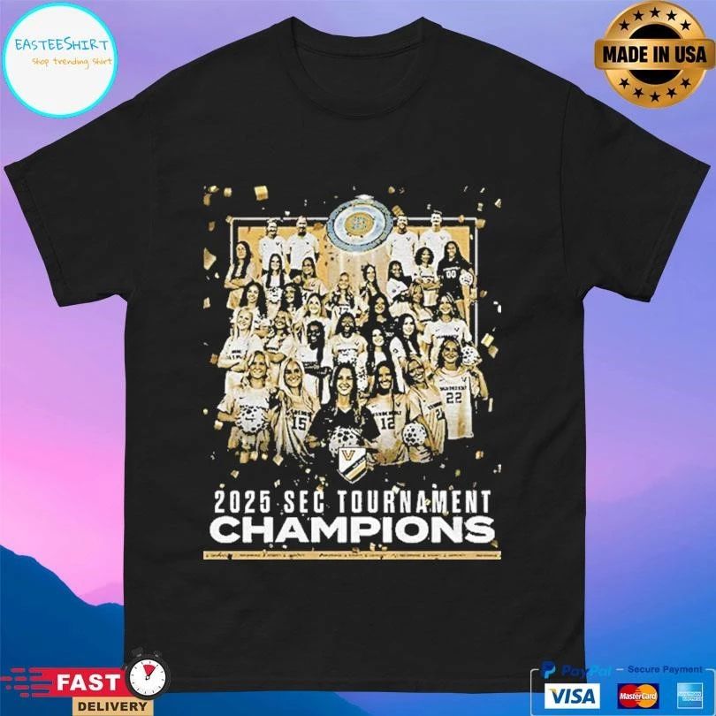 Vanderbilt Commodores Soccer All Team 2025 Sec Tournament Champions T-shirts