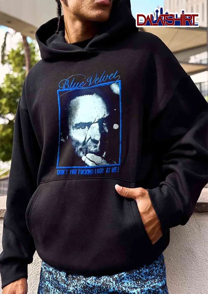 Blue Velvet Dont You Fucking Look At Me Man Face Mask Halftone Portrait Frame shirt