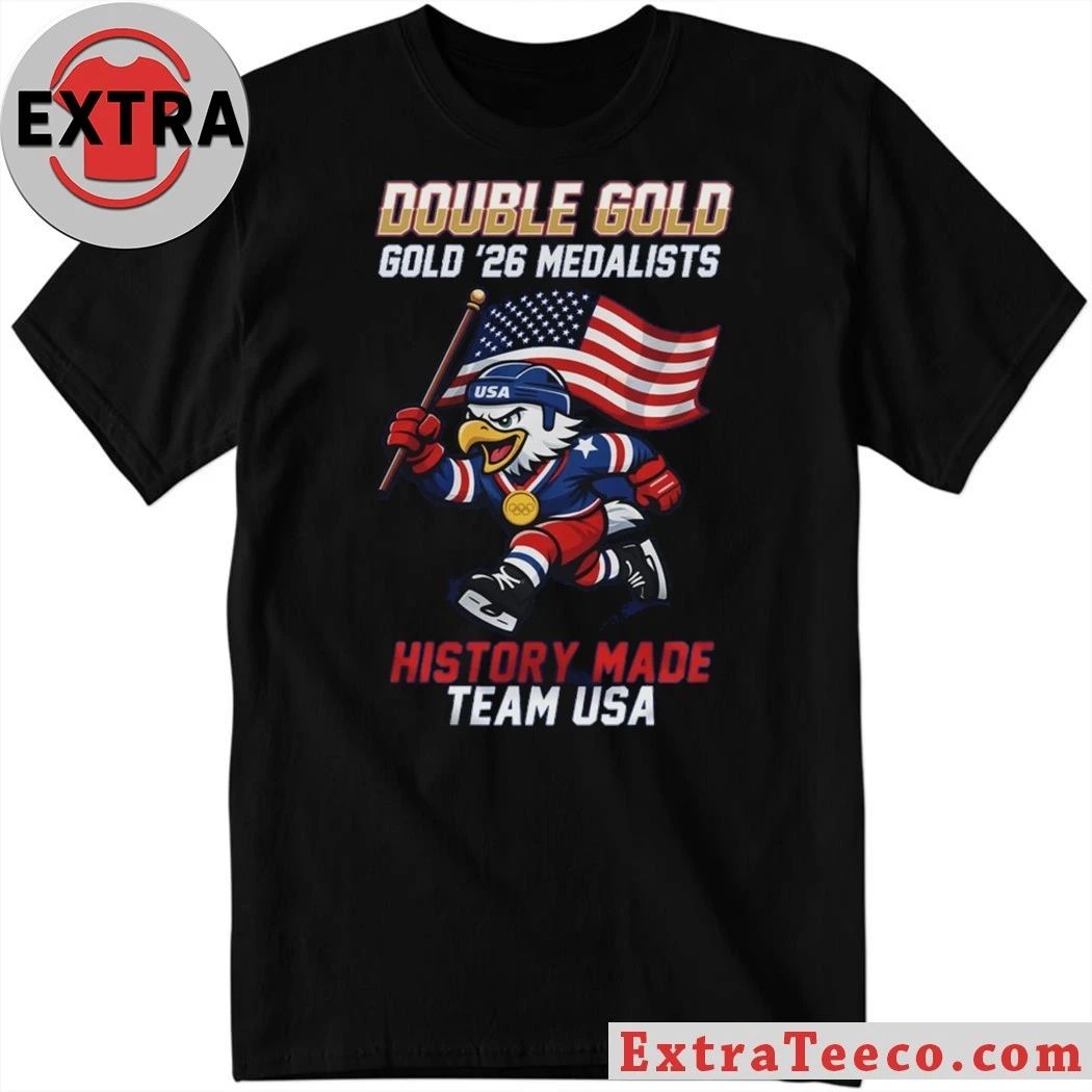 USA Hockey Double Gold 2026 Olympics History Made Team USA Shirt