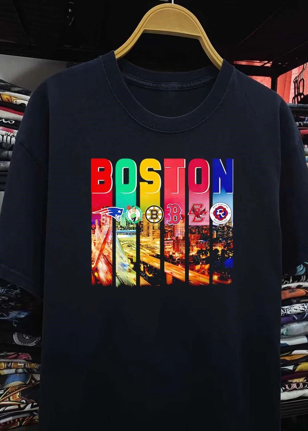 Boston Sports Apparel Patriots Celtics Bruins Red Sox BC Revolution Team T-Shirt