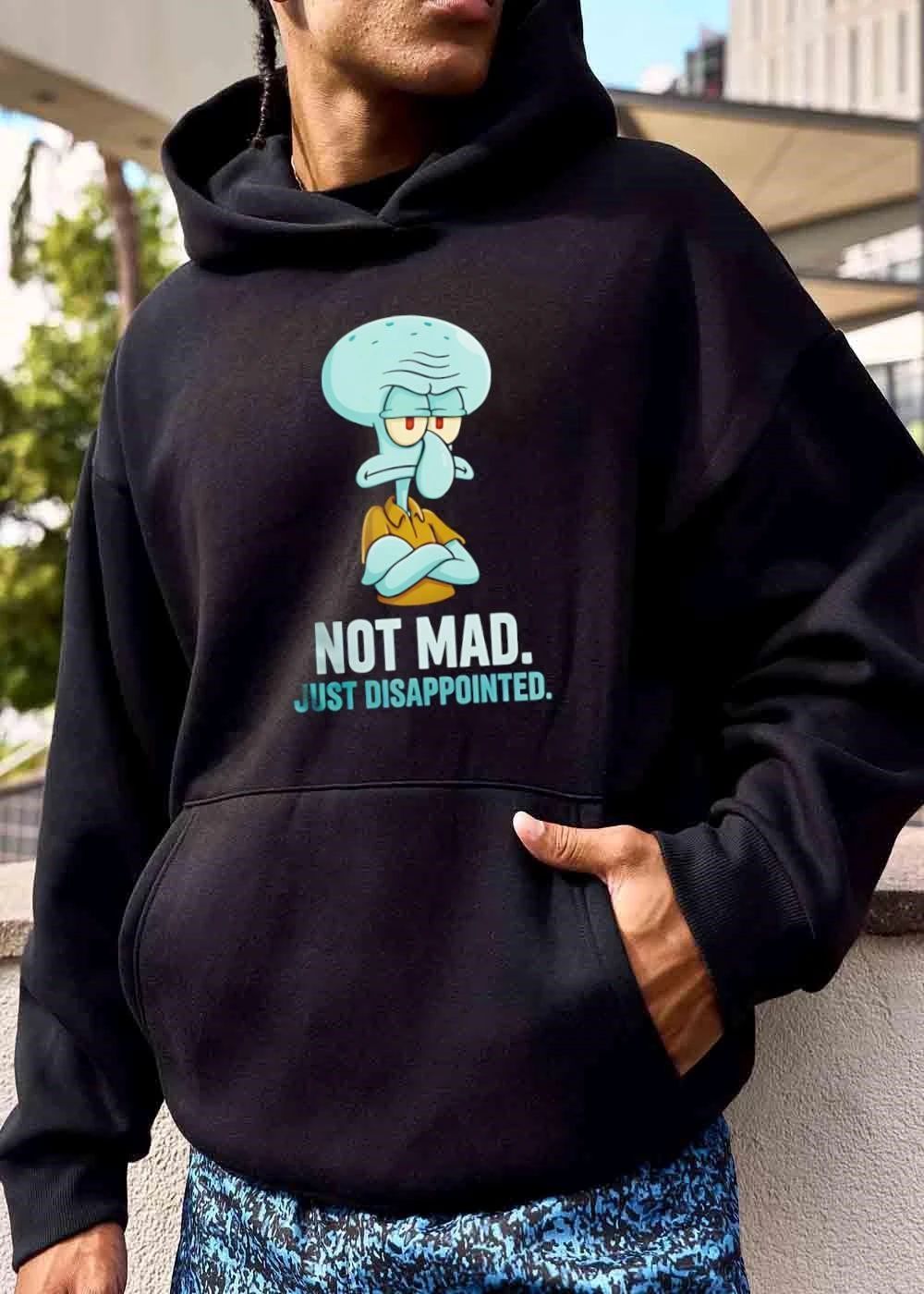 Not Mad Just Disappointed Squidward Tentacles Arms Crossed Cartoon shirt