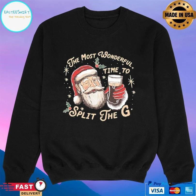 The Most Wonderful Time To Split The G Santa Christmas 2025 T-shirts